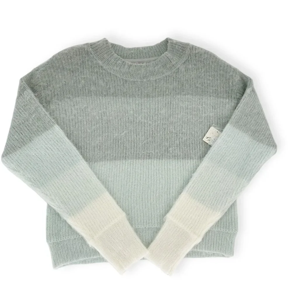 FREE PEOPLE NWT Autumn Sky Pullover Sweater in Cloud Combo Wool - size S‎